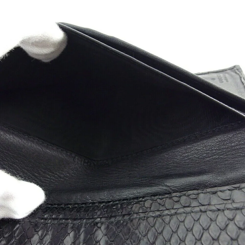 GUCCI Long Wallet Python Python Leather Authentic - Picture 2 of 11